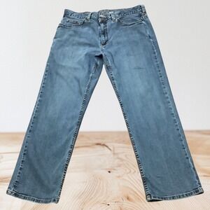 Ridgecut Toughwear Mens 36x30 Straight Leg Blue Denim Jeans Medium Wash RC 11011